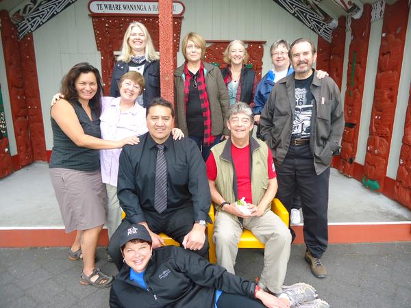 The Society of American Travel Writers stay overnight in a Marae at Te Puia